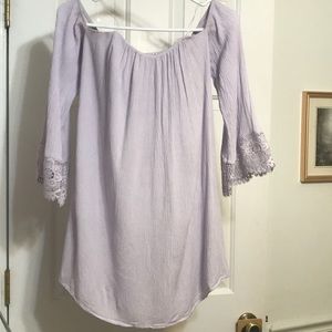 Off the shoulder dress with sleeves